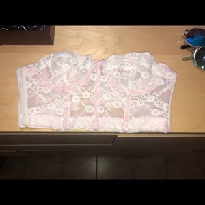 Victoria secret pink lace bra